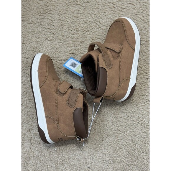 NEW BOYS STRIDE RITE MUNCHKIN JULIEN FAUX SUEDE HIKING ANKLE BOOTS SZ 12 TAN - Picture 9 of 9